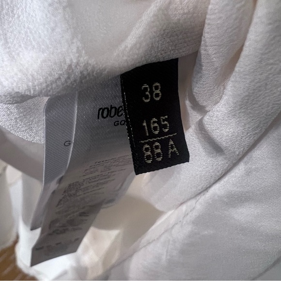 $1650 Roberto Cavalli Ivory & Gold Woven Dress 38 - Picture 14 of 16